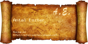 Antal Eszter névjegykártya