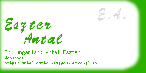 eszter antal business card